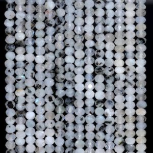 Shop Rainbow Moonstone Faceted Beads! 3x2mm Rainbow Moonstone Gemstone Fine Faceted Cut Rondelle Loose Beads 15.5 inch Full Strand (80001686-792) | Natural genuine faceted Rainbow Moonstone beads for beading and jewelry making.  #jewelry #beads #beadedjewelry #diyjewelry #jewelrymaking #beadstore #beading #affiliate #ad