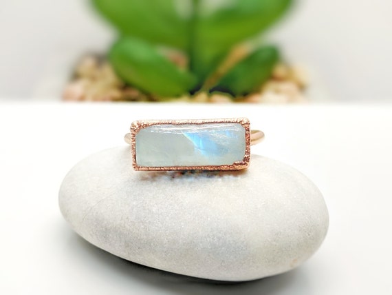 Rainbow Moonstone Ring, June Birthstone, Natural Moonstone Jewelry, Statement Ring, Cocktail Ring, Birthstone Jewelry, Unique Gift For Her