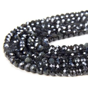 Shop Rainbow Obsidian Beads! 4X3MM Natural Rainbow Obsidian Gemstone Grade A Micro Faceted Rondelle Loose Beads (P36) | Natural genuine faceted Rainbow Obsidian beads for beading and jewelry making.  #jewelry #beads #beadedjewelry #diyjewelry #jewelrymaking #beadstore #beading #affiliate #ad