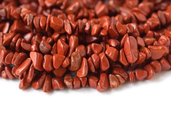 34" Red Jasper 5x10mm Chips Beads Strands, Diy Jewelry Beads, Semi-precious Stone Wholesaler