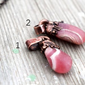 Natural Rouge Rhodochrosite Stone Necklace  Gemstone Pendant  Dainty Necklace  Necklace Pendant  Delicate Pendant  Tiny Pendant | Natural genuine Rhodochrosite pendants. Buy crystal jewelry, handmade handcrafted artisan jewelry for women.  Unique handmade gift ideas. #jewelry #beadedpendants #beadedjewelry #gift #shopping #handmadejewelry #fashion #style #product #pendants #affiliate #ad