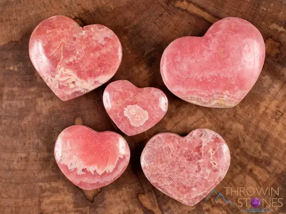 Pink Rhodochrosite Crystal Heart - Self Care, Mom Gift, Home Decor, Healing Crystals And Stones, E1948