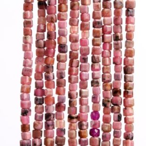 Shop Rhodonite Faceted Beads! 163 Pcs – 2x2MM Pink Rhodonite Beads Grade AAA Genuine Natural Beveled Edge Faceted Cube Gemstone Loose Beads (117043) | Natural genuine faceted Rhodonite beads for beading and jewelry making.  #jewelry #beads #beadedjewelry #diyjewelry #jewelrymaking #beadstore #beading #affiliate #ad
