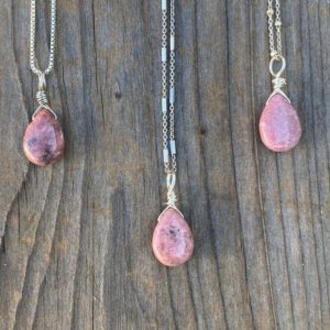 Shop Rhodonite Pendants! Chakra Jewelry / Rhodonite / Rhodonite Pendant / Rhodonite Necklace / Reiki Jewelry / Natural Stone / Sterling Silver | Natural genuine Rhodonite pendants. Buy crystal jewelry, handmade handcrafted artisan jewelry for women.  Unique handmade gift ideas. #jewelry #beadedpendants #beadedjewelry #gift #shopping #handmadejewelry #fashion #style #product #pendants #affiliate #ad