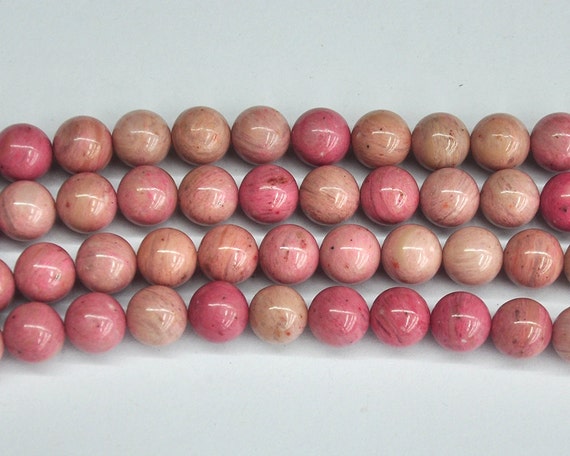 Red Rhodonite Stone Beads, Natural Gemstone Beads 4mm 6mm 8mm 10mm 12mm 15''
