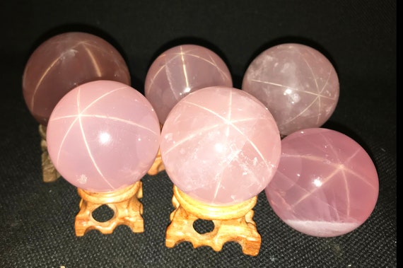High Quality Star Rose Quartz Polished Sphere/pink Crystal Ball/rose Crystal/love Stone/meditation/chakra/reiki/lucky Stone