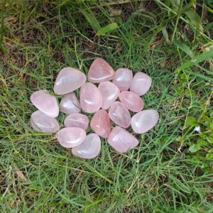 Shop Tumbled Rose Quartz Crystals & Pocket Stones! Rose Quartz Tumbled Stones 20-40mm (1"-1.5") | Natural genuine stones & crystals in various shapes & sizes. Buy raw cut, tumbled, or polished gemstones for making jewelry or crystal healing energy vibration raising reiki stones. #crystals #gemstones #crystalhealing #crystalsandgemstones #energyhealing #affiliate #ad