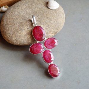 Shop Ruby Pendants! Natural Ruby Gemstone Pendant – Artisan Handmade Cross Shape – 925 Sterling Silver Pendant – Red Gemstone Pendant – Birthstone Gift Jewelry | Natural genuine Ruby pendants. Buy crystal jewelry, handmade handcrafted artisan jewelry for women.  Unique handmade gift ideas. #jewelry #beadedpendants #beadedjewelry #gift #shopping #handmadejewelry #fashion #style #product #pendants #affiliate #ad