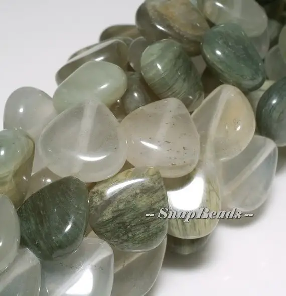 13mm Ojito Green Rutile Quartz Gemstone Love Teardrop 13mm Loose Beads 15.5inch Full Strand (10233385-64)