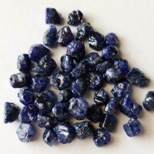 Shop Sapphire Chip & Nugget Beads! 10-12mm Blue Sapphire Rough, Raw Sapphire Gemstone, Natural Blue Sapphire Stones, Loose Raw Blue Sapphire (5Pcs To 10Pcs Options) – PDG325 | Natural genuine chip Sapphire beads for beading and jewelry making.  #jewelry #beads #beadedjewelry #diyjewelry #jewelrymaking #beadstore #beading #affiliate #ad