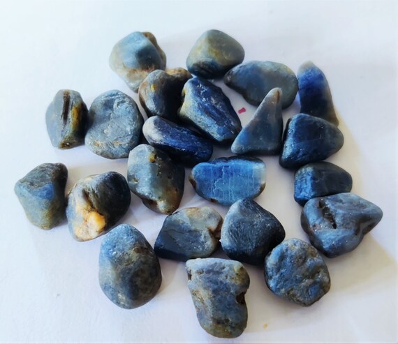 Natural Blue Sapphire Crystal Raw 10 / 25 Piece Lot, Natural Gemstone Raw, Healing Crystal Raw 8x10 Mm 10x12, 15x20 Mm Size
