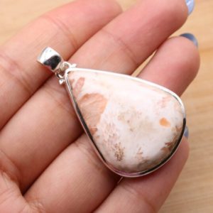 Shop Scolecite Jewelry! Scolecite 925 Sterling Silver Gemstone Pendant ~ Pear Shape Pendant ~ Natural Stone ~ Gemstone Pendant ~ Gift For Anniversary | Natural genuine Scolecite jewelry. Buy crystal jewelry, handmade handcrafted artisan jewelry for women.  Unique handmade gift ideas. #jewelry #beadedjewelry #beadedjewelry #gift #shopping #handmadejewelry #fashion #style #product #jewelry #affiliate #ad