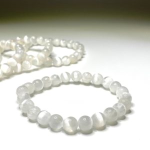 Shop Selenite Jewelry! Selenite Beaded Bracelet | Natural genuine Selenite jewelry. Buy crystal jewelry, handmade handcrafted artisan jewelry for women.  Unique handmade gift ideas. #jewelry #beadedjewelry #beadedjewelry #gift #shopping #handmadejewelry #fashion #style #product #jewelry #affiliate #ad