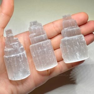 Shop Selenite Stones & Crystals! Selenite Mini Tower | Natural genuine stones & crystals in various shapes & sizes. Buy raw cut, tumbled, or polished gemstones for making jewelry or crystal healing energy vibration raising reiki stones. #crystals #gemstones #crystalhealing #crystalsandgemstones #energyhealing #affiliate #ad