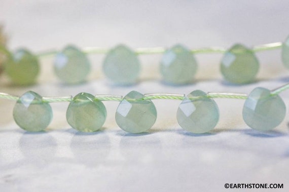 S-m/ New Jade 6x6mm/ 8x8mm/ 10x10mm/ 12x12mm Flat Pear Briolette Beads 16" Strand Natural Serpentine Beads Shade Varies For Jewelry Making
