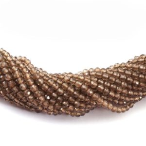 Shop Smoky Quartz Faceted Beads! 24 Strands Smoky Quartz Faceted Beads | 2-3mm Approx, 13.5 Inch Strand, Gemstone Beads, Gemstone Strand, Rondelles Strand, Beads For Jewelry | Natural genuine faceted Smoky Quartz beads for beading and jewelry making.  #jewelry #beads #beadedjewelry #diyjewelry #jewelrymaking #beadstore #beading #affiliate #ad