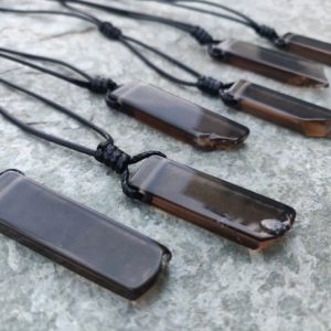 High Quality Smoky Quartz Pendant, Emf Protection Necklace, Calming Stone Jewelry, Spiritual Gift for Husband | Natural genuine Smoky Quartz pendants. Buy crystal jewelry, handmade handcrafted artisan jewelry for women.  Unique handmade gift ideas. #jewelry #beadedpendants #beadedjewelry #gift #shopping #handmadejewelry #fashion #style #product #pendants #affiliate #ad