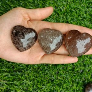 Smoky Quartz Heart Puffy Large 40mm (1.5") | Natural genuine stones & crystals in various shapes & sizes. Buy raw cut, tumbled, or polished gemstones for making jewelry or crystal healing energy vibration raising reiki stones. #crystals #gemstones #crystalhealing #crystalsandgemstones #energyhealing #affiliate #ad