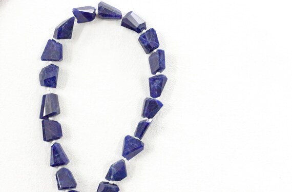Best Quality 1 Strand Natural Sodalite Faceted Nugget Beads 7-11mm Approx 14 Inch Long Strand,sodalite,nuggets,faceted,sodalite Nuggets Bead