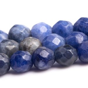 Shop Sodalite Faceted Beads! 4MM Sodalite Beads Grade AAA Genuine Natural Gemstone Faceted Round Loose Beads 15"/ 7.5" Bulk Lot Options (100833) | Natural genuine faceted Sodalite beads for beading and jewelry making.  #jewelry #beads #beadedjewelry #diyjewelry #jewelrymaking #beadstore #beading #affiliate #ad