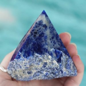 Shop Sodalite Points & Wands! Large Raw Sodalite Polished Crystal Point | Natural genuine stones & crystals in various shapes & sizes. Buy raw cut, tumbled, or polished gemstones for making jewelry or crystal healing energy vibration raising reiki stones. #crystals #gemstones #crystalhealing #crystalsandgemstones #energyhealing #affiliate #ad