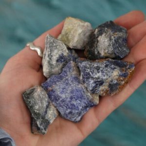Small Raw Sodalite Rough Crystal | Natural genuine stones & crystals in various shapes & sizes. Buy raw cut, tumbled, or polished gemstones for making jewelry or crystal healing energy vibration raising reiki stones. #crystals #gemstones #crystalhealing #crystalsandgemstones #energyhealing #affiliate #ad