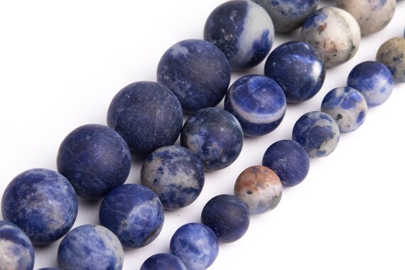 Matte African Sodalite Beads Genuine Natural Grade Aa Gemstone Round Loose Beads 6mm 8mm 10mm Bulk Lot Options