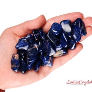 Shop Tumbled Sodalite Crystals & Pocket Stones! Sodalite Tumbled Stone, Sodalite Stones, Sodalite Crystals, Sodalite, Gifts, Crystals, Stones, Gemstones, Rocks, Zodiac Crystals, Healing | Natural genuine stones & crystals in various shapes & sizes. Buy raw cut, tumbled, or polished gemstones for making jewelry or crystal healing energy vibration raising reiki stones. #crystals #gemstones #crystalhealing #crystalsandgemstones #energyhealing #affiliate #ad