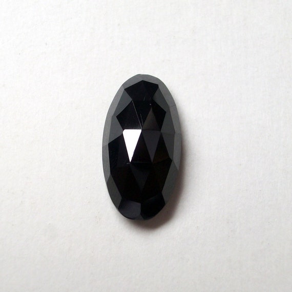 1 Pieces 10x20mm Black Spinel Rosecut Oval Aaa Quality Gemstone, Black Spinel Oval Rosecut Loose Gemstone