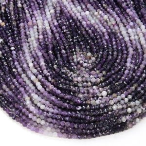Shop Sugilite Beads! 3MM Natural Purple Sugilite Gemstone Grade AA Micro Faceted Round Beads 15 inch Full Strand BULK LOT 1,2,6,12 and 50 (80009378-P28) | Natural genuine faceted Sugilite beads for beading and jewelry making.  #jewelry #beads #beadedjewelry #diyjewelry #jewelrymaking #beadstore #beading #affiliate #ad