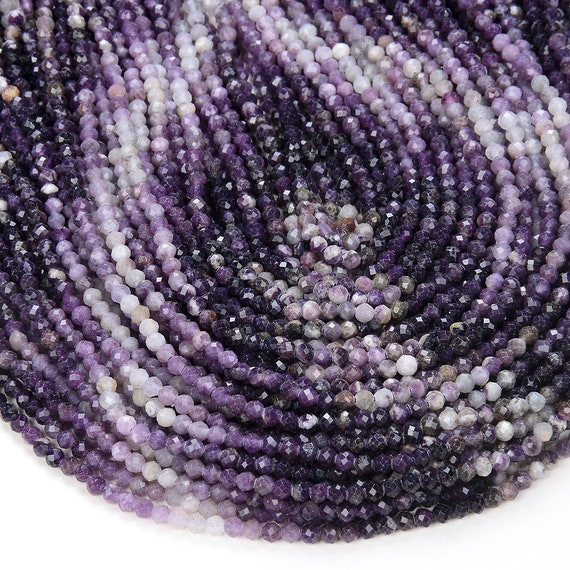 3mm Natural Purple Sugilite Gemstone Grade Aa Micro Faceted Round Beads 15 Inch Full Strand Bulk Lot 1,2,6,12 And 50 (80009378-p28)