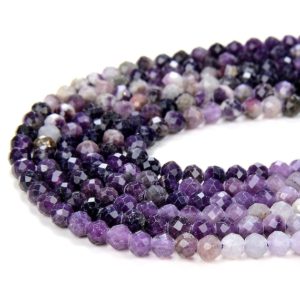 Shop Sugilite Beads! 3MM Natural Purple Sugilite Gemstone Grade AA Micro Faceted Round Loose Beads 15 inch Full Strand (80009378-P28) | Natural genuine faceted Sugilite beads for beading and jewelry making.  #jewelry #beads #beadedjewelry #diyjewelry #jewelrymaking #beadstore #beading #affiliate #ad