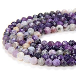 Shop Sugilite Beads! 3MM Natural Purple Sugilite Gemstone Grade A Micro Faceted Round Loose Beads 15 inch Full Strand (80009275-P28) | Natural genuine faceted Sugilite beads for beading and jewelry making.  #jewelry #beads #beadedjewelry #diyjewelry #jewelrymaking #beadstore #beading #affiliate #ad
