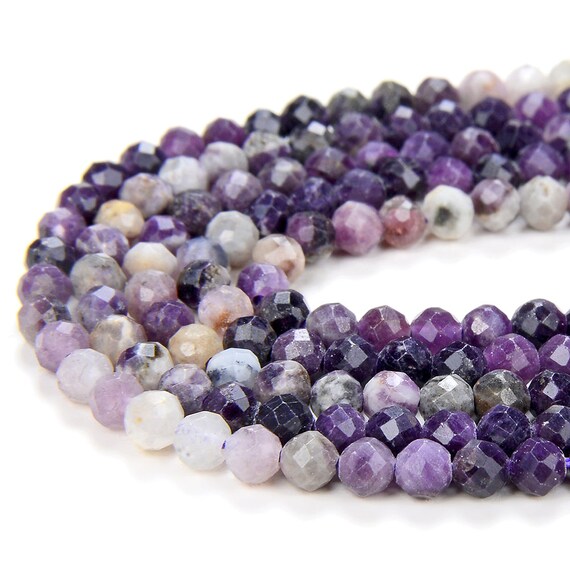 3mm Natural Purple Sugilite Gemstone Grade A Micro Faceted Round Loose Beads 15 Inch Full Strand (80009275-p28)