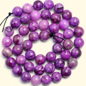 Shop Sugilite Beads! 10 Strands 10mm Purple Sugilite Gemstone Round 10mm Loose Beads 15.5 inch Full Strand BULK LOT (90188719-88 x10) | Natural genuine round Sugilite beads for beading and jewelry making.  #jewelry #beads #beadedjewelry #diyjewelry #jewelrymaking #beadstore #beading #affiliate #ad