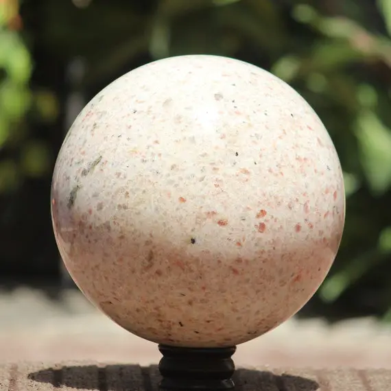 Huge Aa+ 220mm Sunstone Sphere Healing Chakra Reiki Aura Meditation Crystal Power Sphere Ball