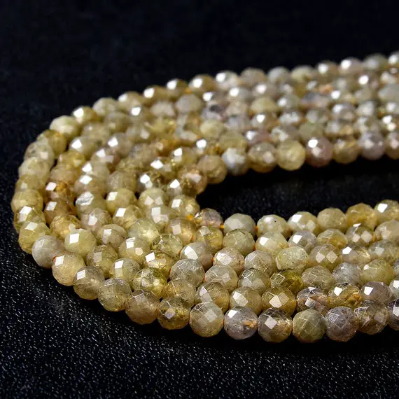 Natural Tanzanite Golden Yellow  Gemstone Grade Aaa Micro Faceted Round 2mm 3mm 4mm Loose Beads (p45 P30)