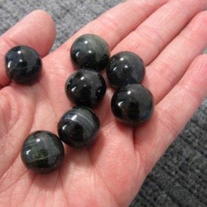 Shop Tiger Eye Shapes! Blue Tiger Eye Sphere 14 – 18 mm S36 | Natural genuine stones & crystals in various shapes & sizes. Buy raw cut, tumbled, or polished gemstones for making jewelry or crystal healing energy vibration raising reiki stones. #crystals #gemstones #crystalhealing #crystalsandgemstones #energyhealing #affiliate #ad