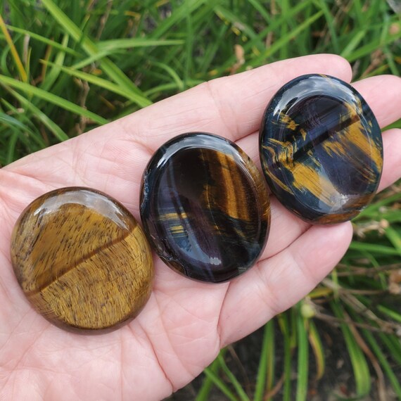 Blue Tiger Eye Worry Stones - Blue Tigers Eye - Tiger Eye - Worry Stones - Pocket Stone - Calming Stone - Stress Relief