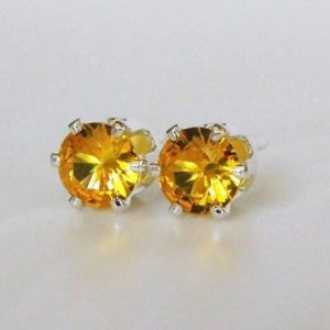 Shop Topaz Earrings! Topaz 5 or 6mm Studs ~ Yellow Topaz Earrings ~ Yellow Topaz Earring Studs ~ Topaz Earring Gift ~ November Birthstone | Natural genuine Topaz earrings. Buy crystal jewelry, handmade handcrafted artisan jewelry for women.  Unique handmade gift ideas. #jewelry #beadedearrings #beadedjewelry #gift #shopping #handmadejewelry #fashion #style #product #earrings #affiliate #ad