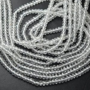 Shop Topaz Faceted Beads! 13 Inches Strand,Finest Quality,AAA Quality,Natural White Topaz Faceted Rondelles,Size 2.60mm | Natural genuine faceted Topaz beads for beading and jewelry making.  #jewelry #beads #beadedjewelry #diyjewelry #jewelrymaking #beadstore #beading #affiliate #ad