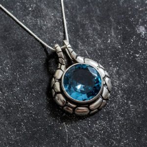 Shop Topaz Pendants! Blue Topaz Pendant, Natural Blue Topaz, Vintage Pendants, December Birthstone, Genuine Topaz, December Pendant, Blue Pendant, Silver Pendant | Natural genuine Topaz pendants. Buy crystal jewelry, handmade handcrafted artisan jewelry for women.  Unique handmade gift ideas. #jewelry #beadedpendants #beadedjewelry #gift #shopping #handmadejewelry #fashion #style #product #pendants #affiliate #ad