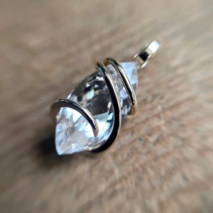 Shop Topaz Pendants! Faceted silver topaz in 14k gold pendant | Natural genuine Topaz pendants. Buy crystal jewelry, handmade handcrafted artisan jewelry for women.  Unique handmade gift ideas. #jewelry #beadedpendants #beadedjewelry #gift #shopping #handmadejewelry #fashion #style #product #pendants #affiliate #ad