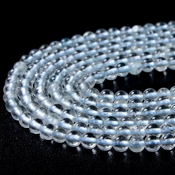 4mm Natural White Topaz Gemstone Grade Aaa Round Loose Beads 15 Inch Full Strand (80009583-p47)