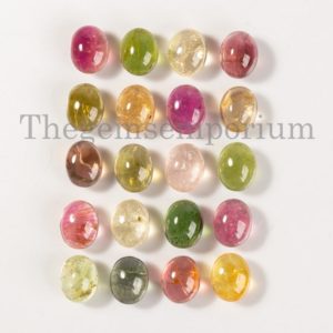 Shop Tourmaline Cabochons! 5 Pc Lot, A Quality  Multi Tourmaline Loose Gemstone, Tourmaline Cabs, Cabochon, Tourmaline Smooth 8x10mm Oval Cabs, Calibrated Gemstone | Natural genuine stones & crystals in various shapes & sizes. Buy raw cut, tumbled, or polished gemstones for making jewelry or crystal healing energy vibration raising reiki stones. #crystals #gemstones #crystalhealing #crystalsandgemstones #energyhealing #affiliate #ad