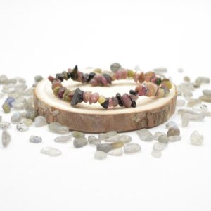 Shop Tourmaline Chip & Nugget Beads! Natural Multi Colour Tourmaline Semi-precious Gemstone Chip / Nugget Beads Sample strand / Bracelet – 5mm – 8mm, 7.5" | Natural genuine chip Tourmaline beads for beading and jewelry making.  #jewelry #beads #beadedjewelry #diyjewelry #jewelrymaking #beadstore #beading #affiliate #ad
