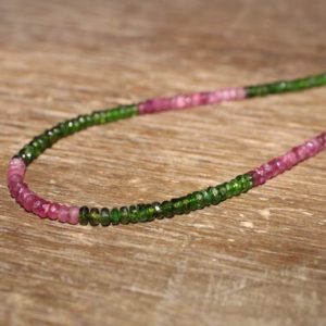 Shop Tourmaline Necklaces! Watermelon Tourmaline Necklace, Pink and Green Tourmaline, Ombre, Watermelon Tourmaline Jewelry Pink, October Birthstone | Natural genuine Tourmaline necklaces. Buy crystal jewelry, handmade handcrafted artisan jewelry for women.  Unique handmade gift ideas. #jewelry #beadednecklaces #beadedjewelry #gift #shopping #handmadejewelry #fashion #style #product #necklaces #affiliate #ad