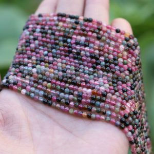Natural Tourmaline Beads Small Size 3mm Mixed Color Genuine Tourmaline Gemstone Beads Sold by Strand | Natural genuine other-shape Tourmaline beads for beading and jewelry making.  #jewelry #beads #beadedjewelry #diyjewelry #jewelrymaking #beadstore #beading #affiliate #ad