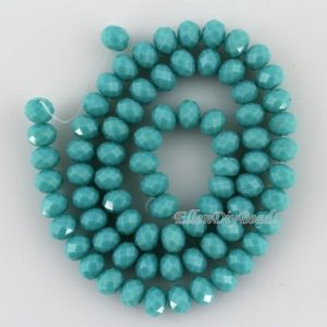 Shop Turquoise Beads! 100 Pieces,New 6mm Romantic Turquoise Rondelle Faceted Crystal Beads, Turquoise Crystal Beads,1Strand,Gemstone Beads,Supplies-BR061 | Natural genuine beads Turquoise beads for beading and jewelry making.  #jewelry #beads #beadedjewelry #diyjewelry #jewelrymaking #beadstore #beading #affiliate #ad