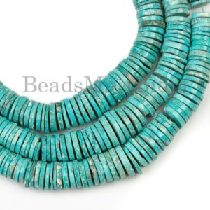 Shop Turquoise Rondelle Beads! Turquoise Smooth Tyre Shape Beads, Turquoise Plain Beads, Turquoise Smooth Beads, Turquoise Tyre Shape Gemstone Beads, Turquoise Beads | Natural genuine rondelle Turquoise beads for beading and jewelry making.  #jewelry #beads #beadedjewelry #diyjewelry #jewelrymaking #beadstore #beading #affiliate #ad